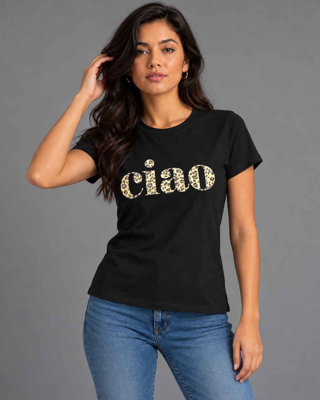 Blusa Guess negra con diseño para mujer — modelo 3