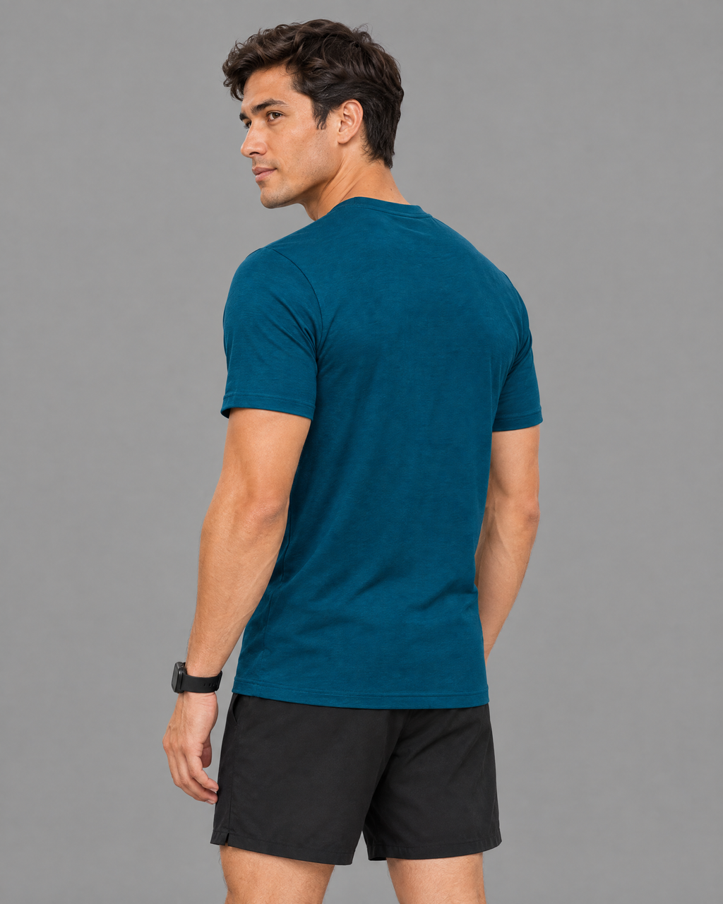 Playera deportiva Nike aqua para hombre