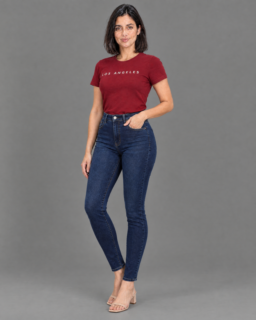 Jeans Kalua skinny celeste para mujer