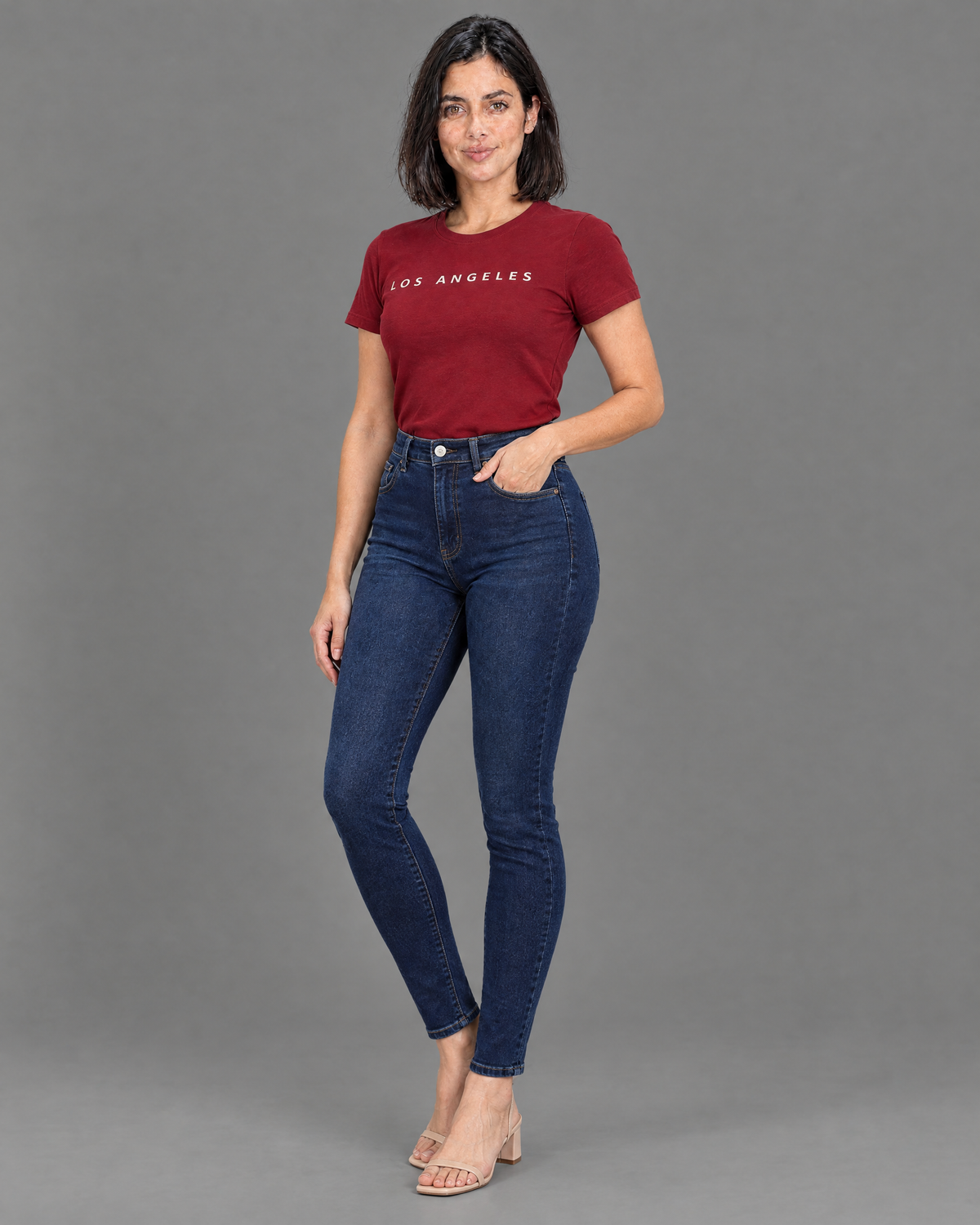 Jeans Kalua skinny celeste para mujer