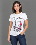 Blusa blanca con diseño para mujer — modelo 2