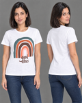 Blusa blanca con diseño para mujer
