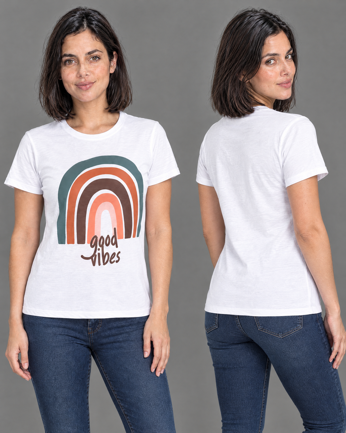 Blusa blanca con diseño para mujer
