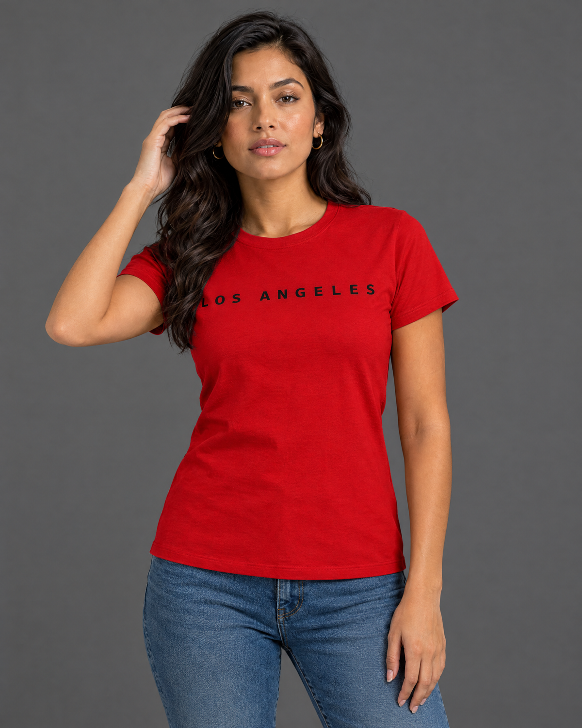 Blusa Guess roja con diseño para mujer