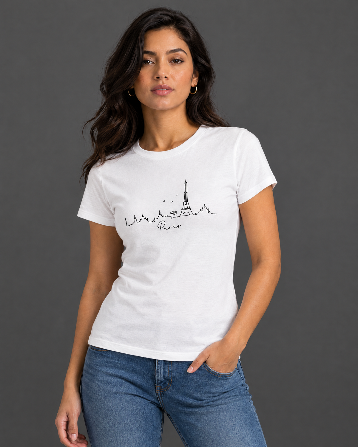 Blusa Guess blanca con diseño para mujer — modelo 1