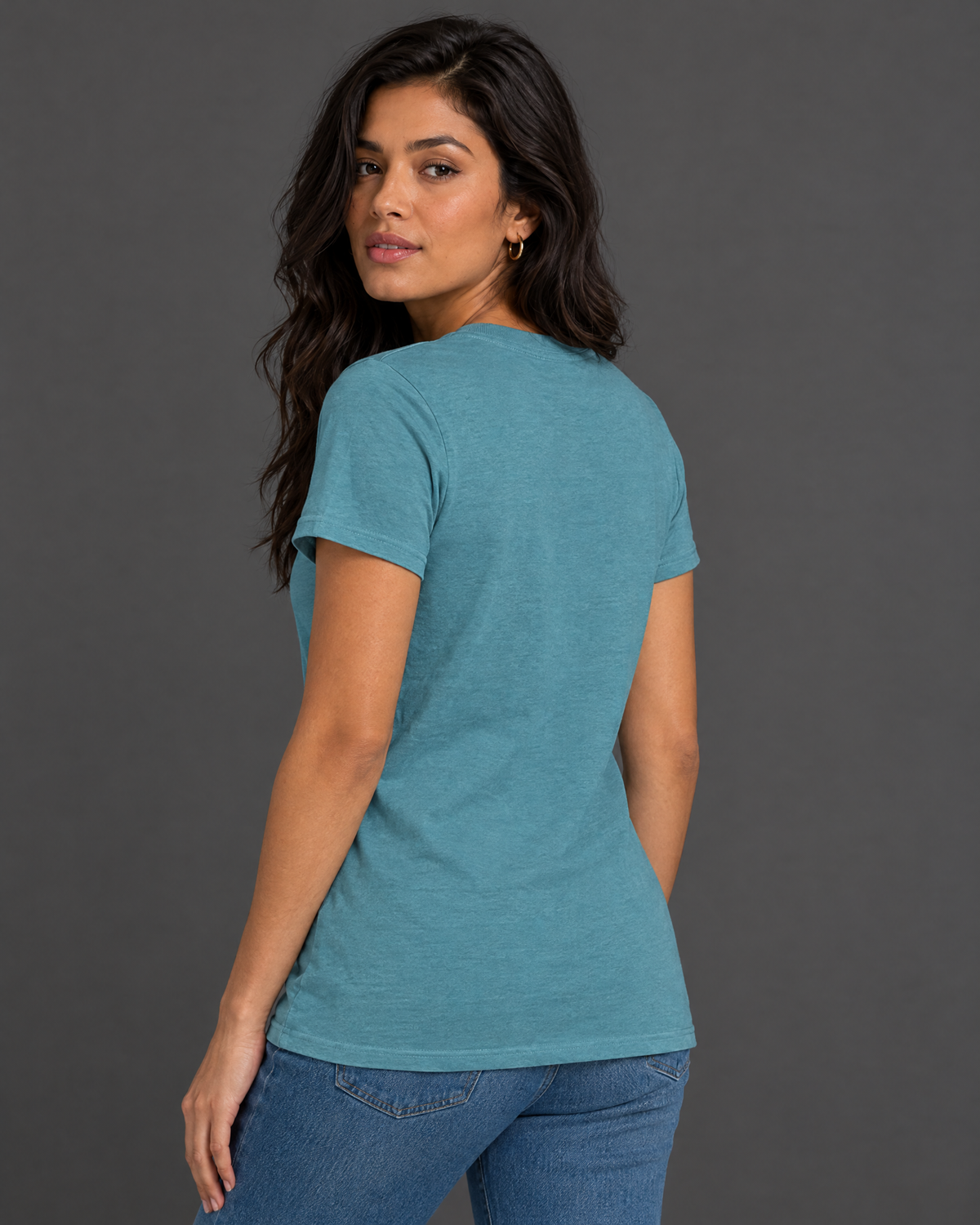 Blusa Guess celeste con diseño para mujer — modelo 2