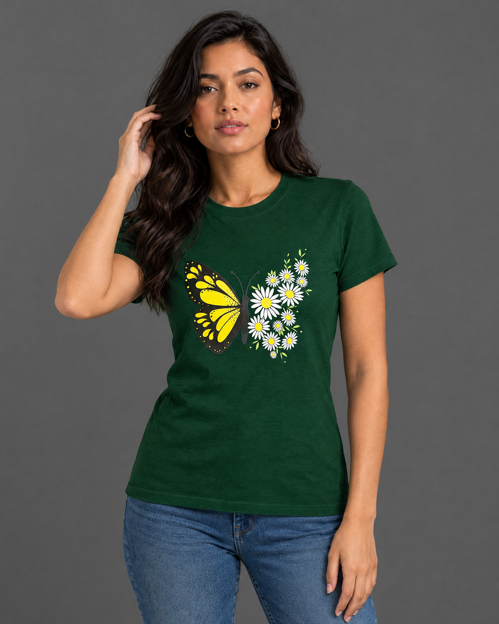 Blusa Guess verde con diseño para mujer — modelo 1