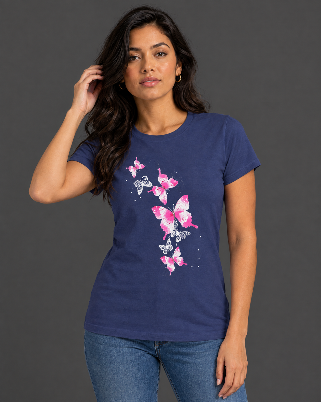 Blusa Guess azul marino con diseño para mujer — modelo 2