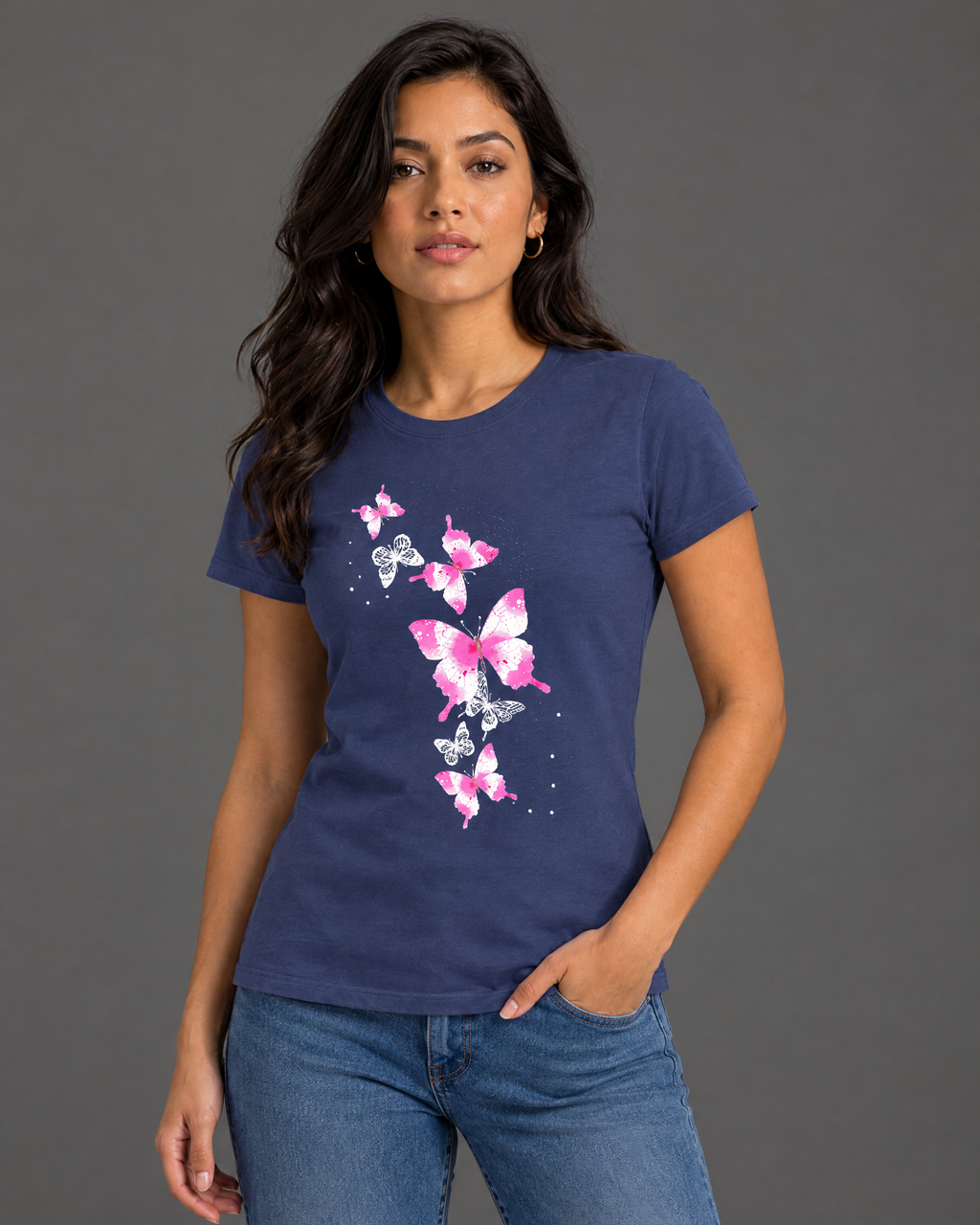 Blusa Guess azul marino con diseño para mujer — modelo 2