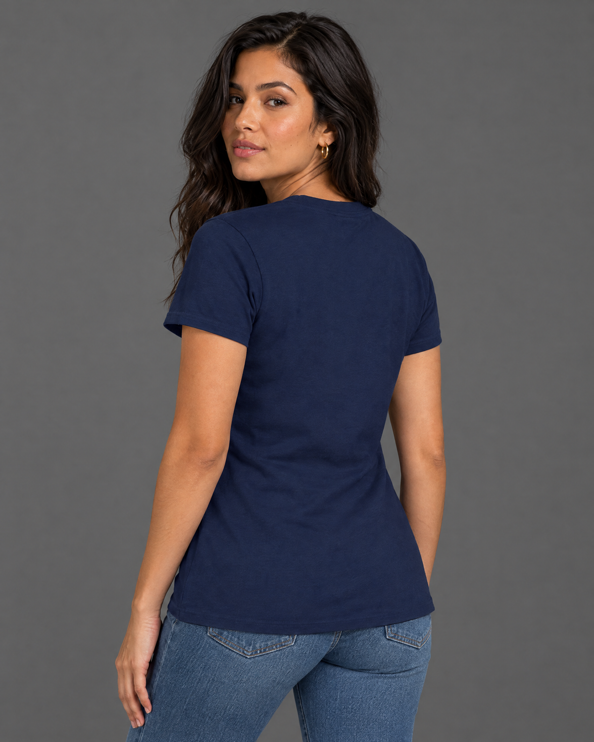 Blusa azul oscuro con diseño para mujer — modelo 2