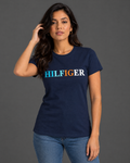 Blusa azul marino con diseño para mujer — talla S