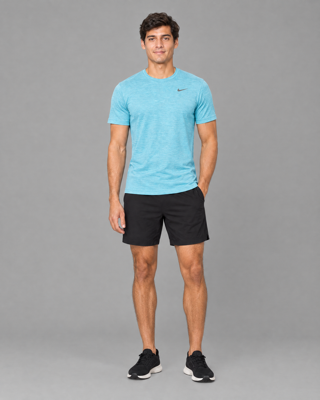 Playera deportiva Nike celeste para hombre