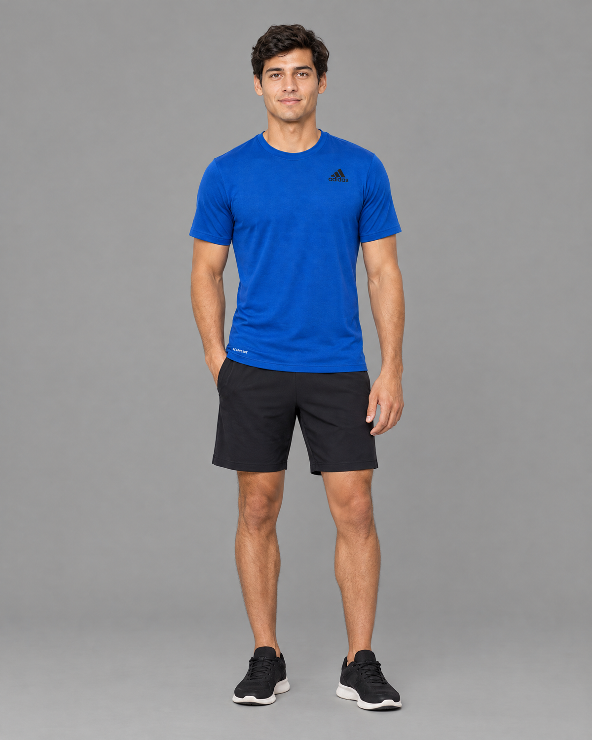 Playera deportiva Adidas azul para hombre
