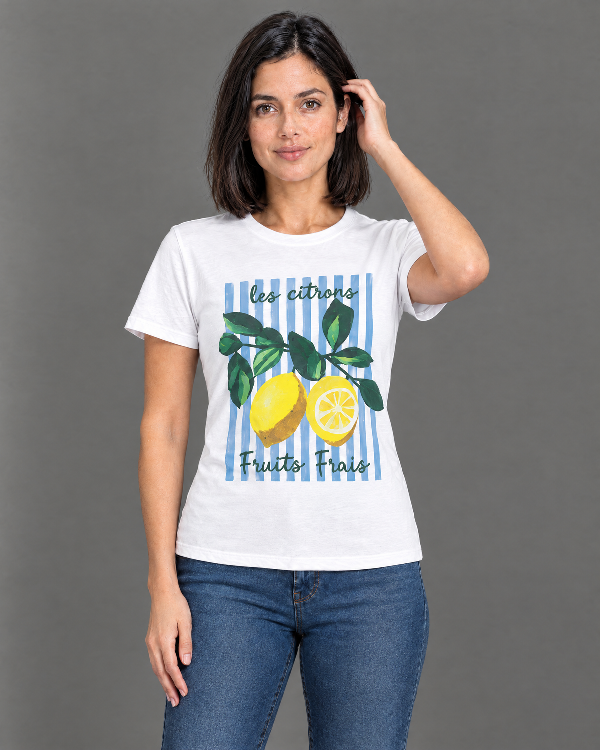 Blusa Guess blanca con diseño de verano para mujer