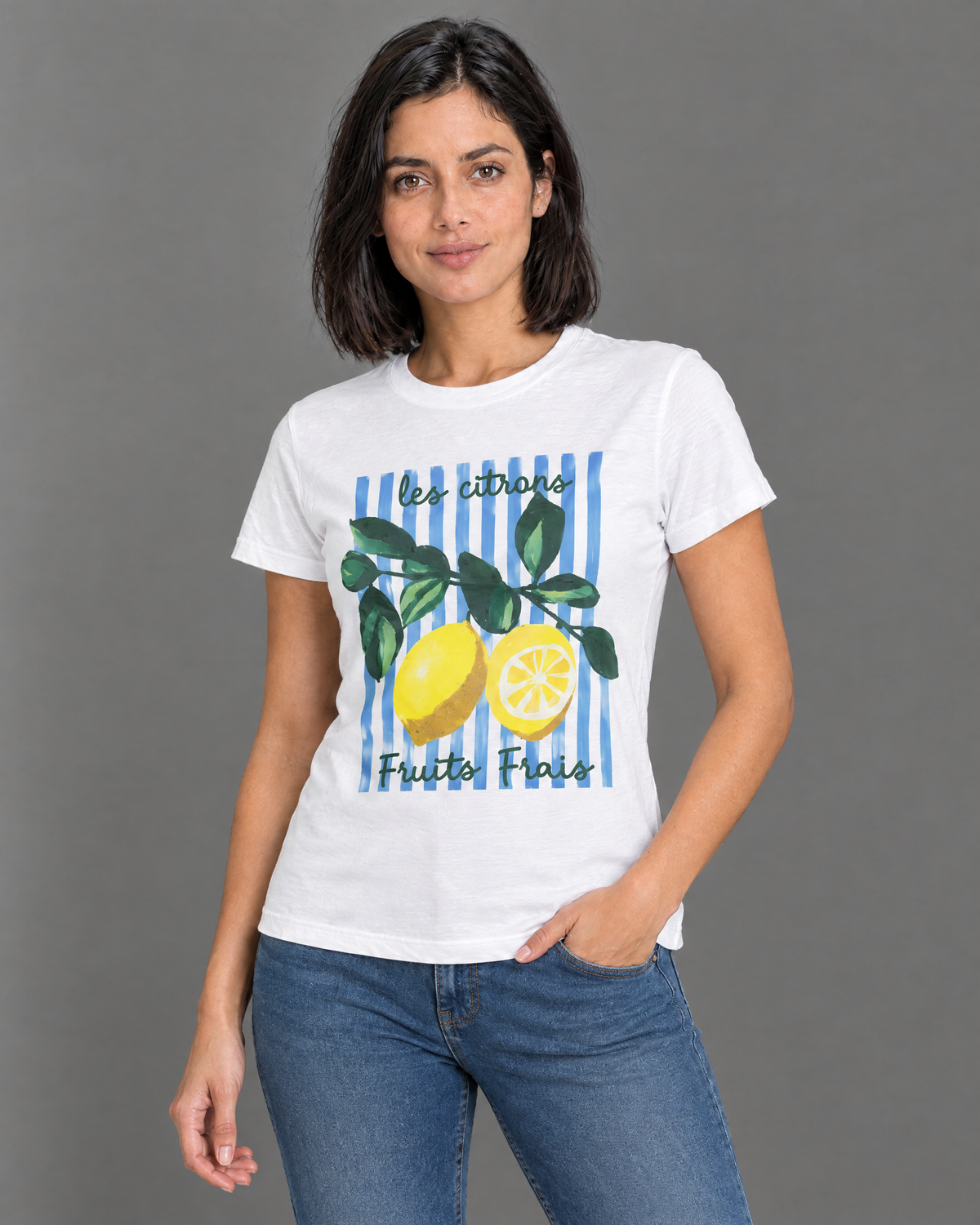 Blusa Guess blanca con diseño de verano para mujer