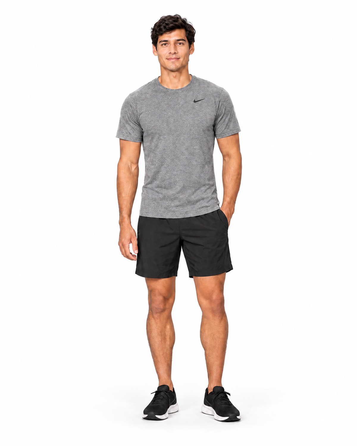 Playera deportiva Nike gris para hombre