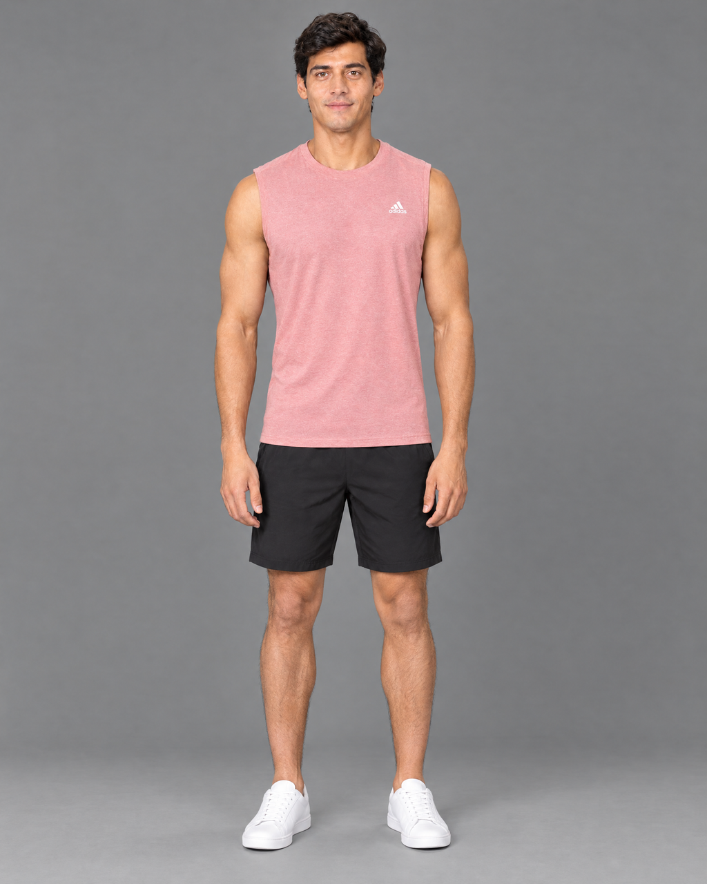 Playera deportiva Adidas rosada para hombre