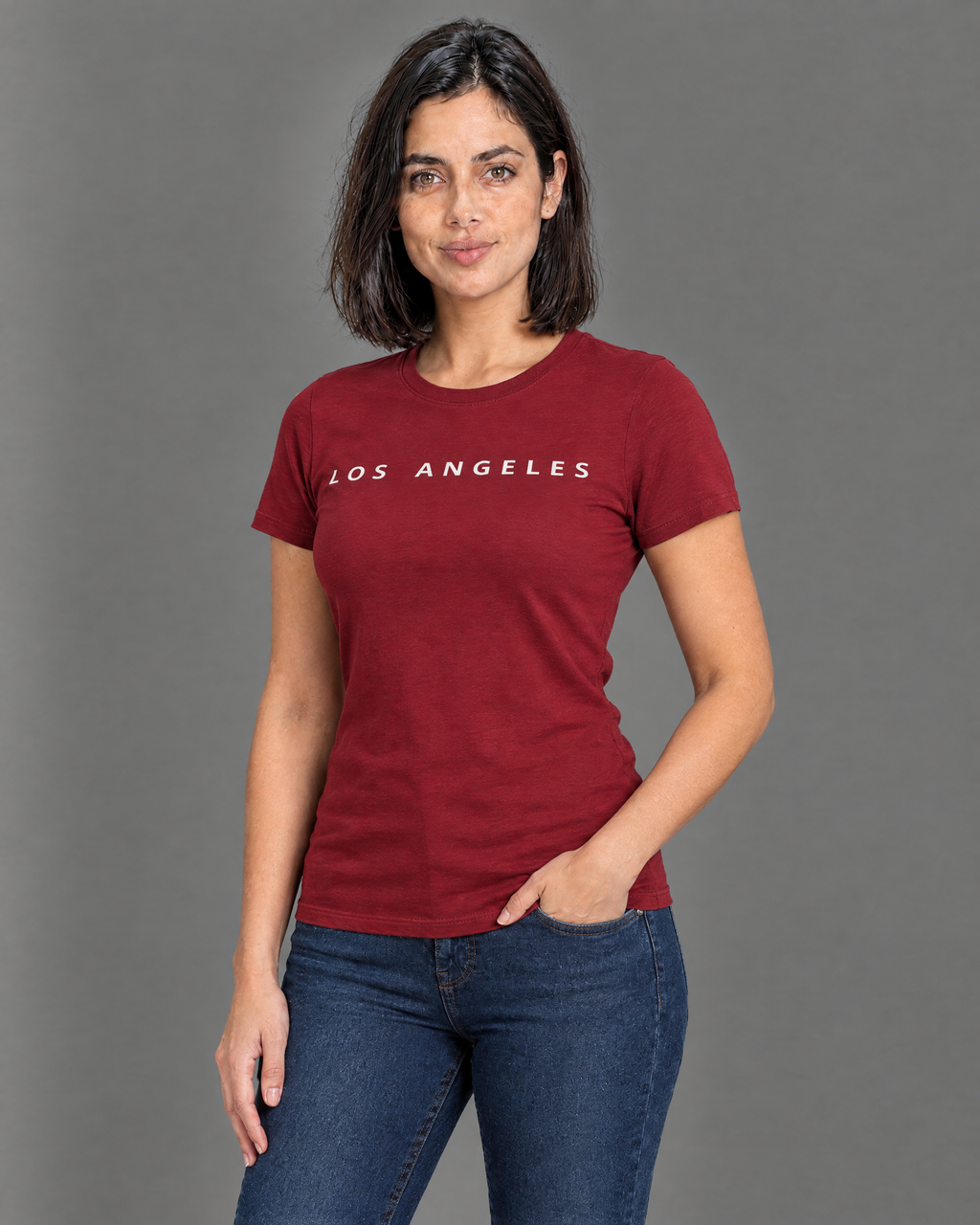 Blusa Guess roja con diseño para mujer