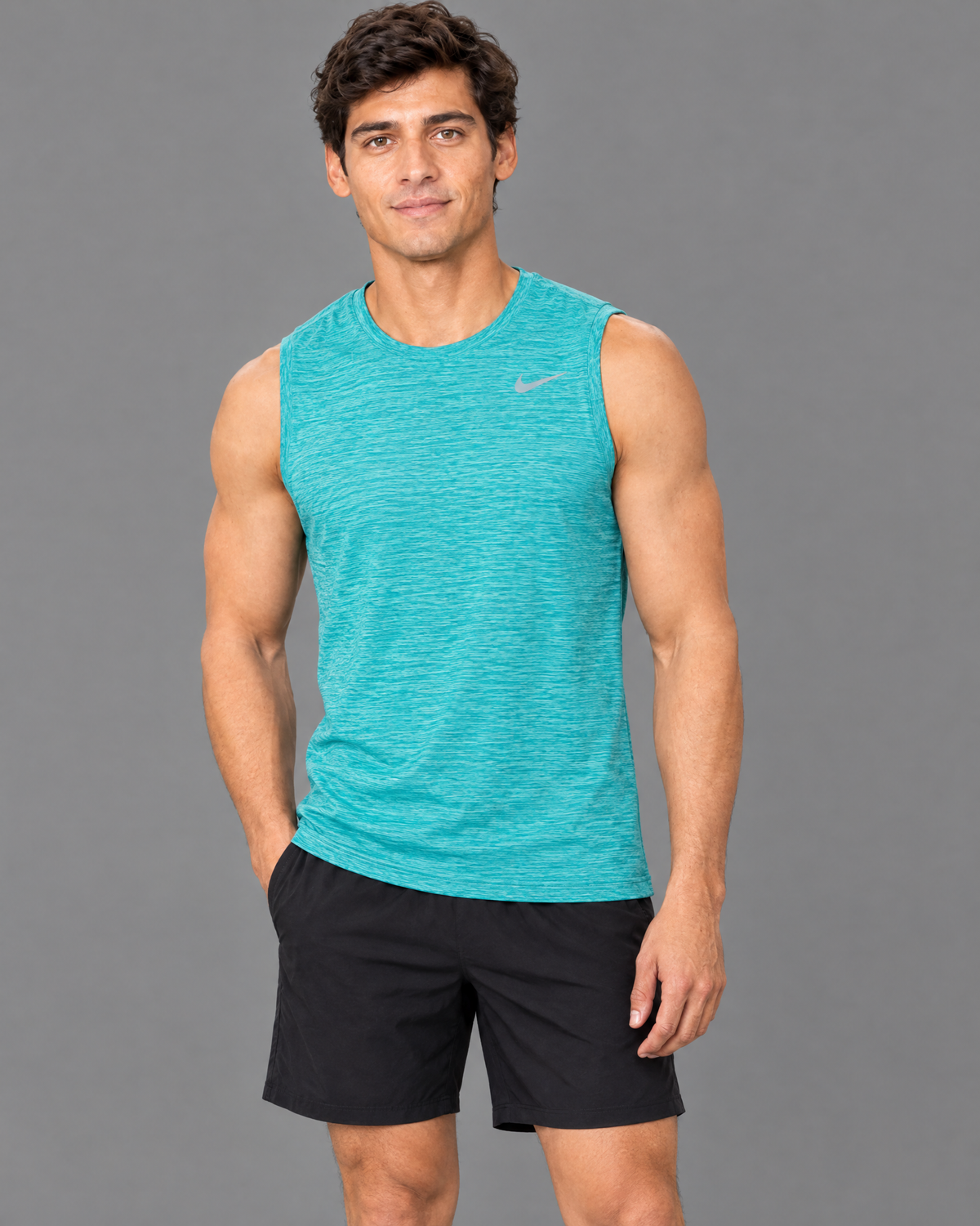 Playera deportiva Nike turquesa para hombre