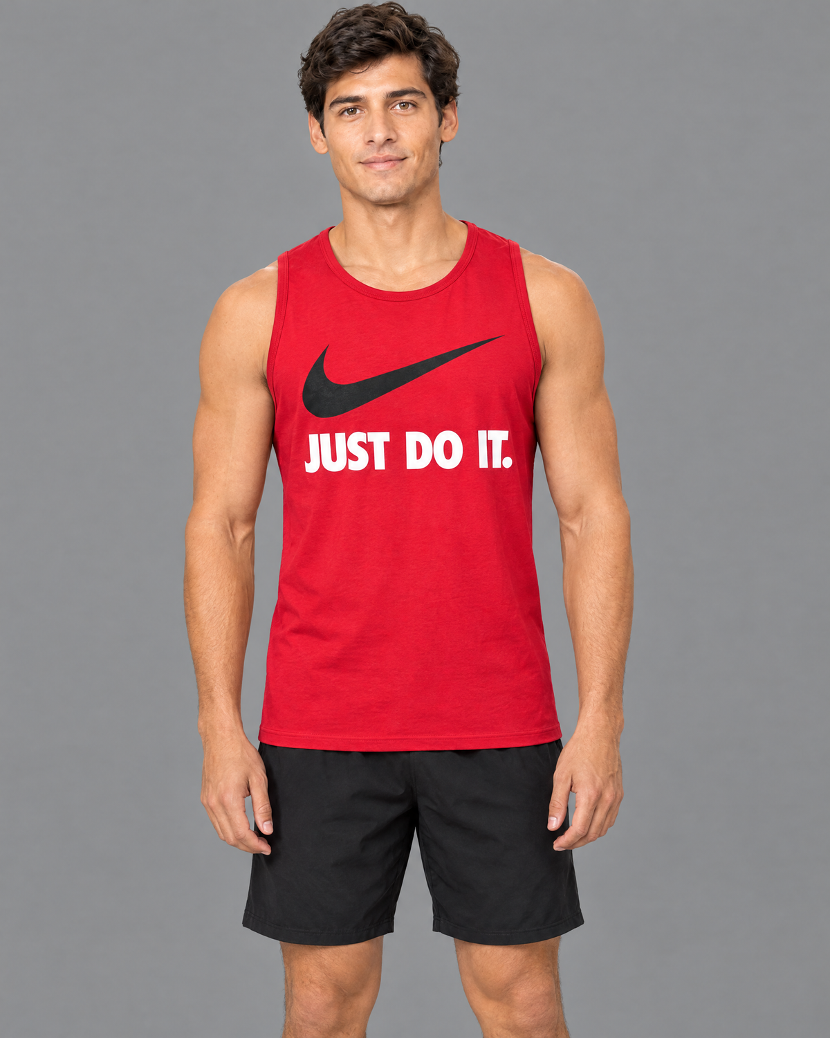 Playera deportiva Nike roja con diseño para hombre — modelo 3