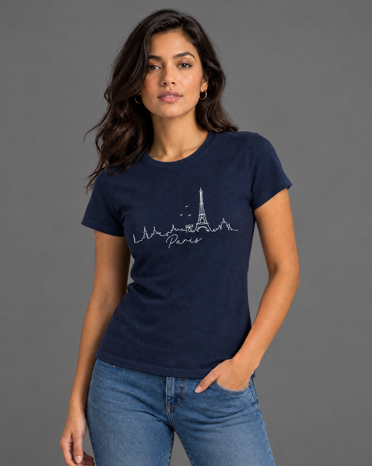 Blusa Guess azul con diseño para mujer