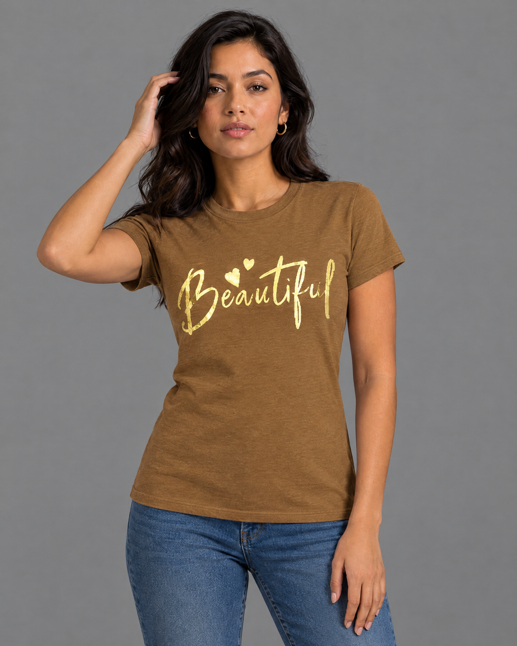 Blusa Guess café con diseño para mujer — modelo 2