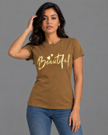 Blusa Guess café con diseño para mujer — modelo 2
