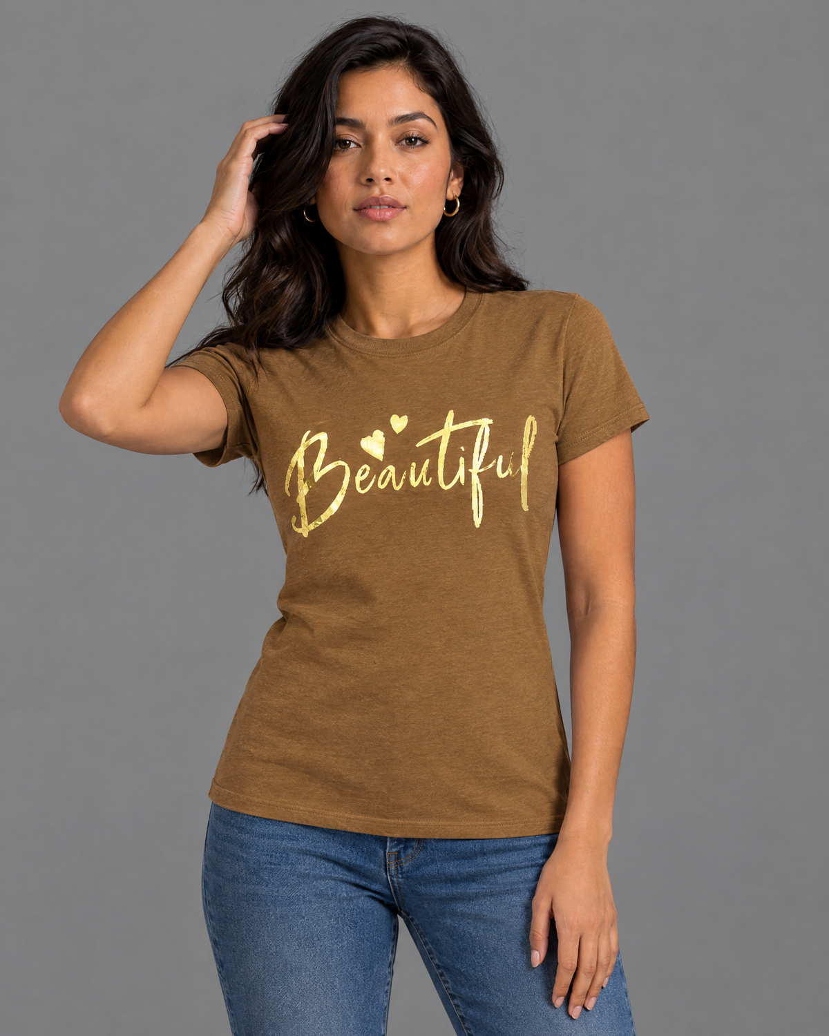 Blusa Guess café con diseño para mujer — modelo 2