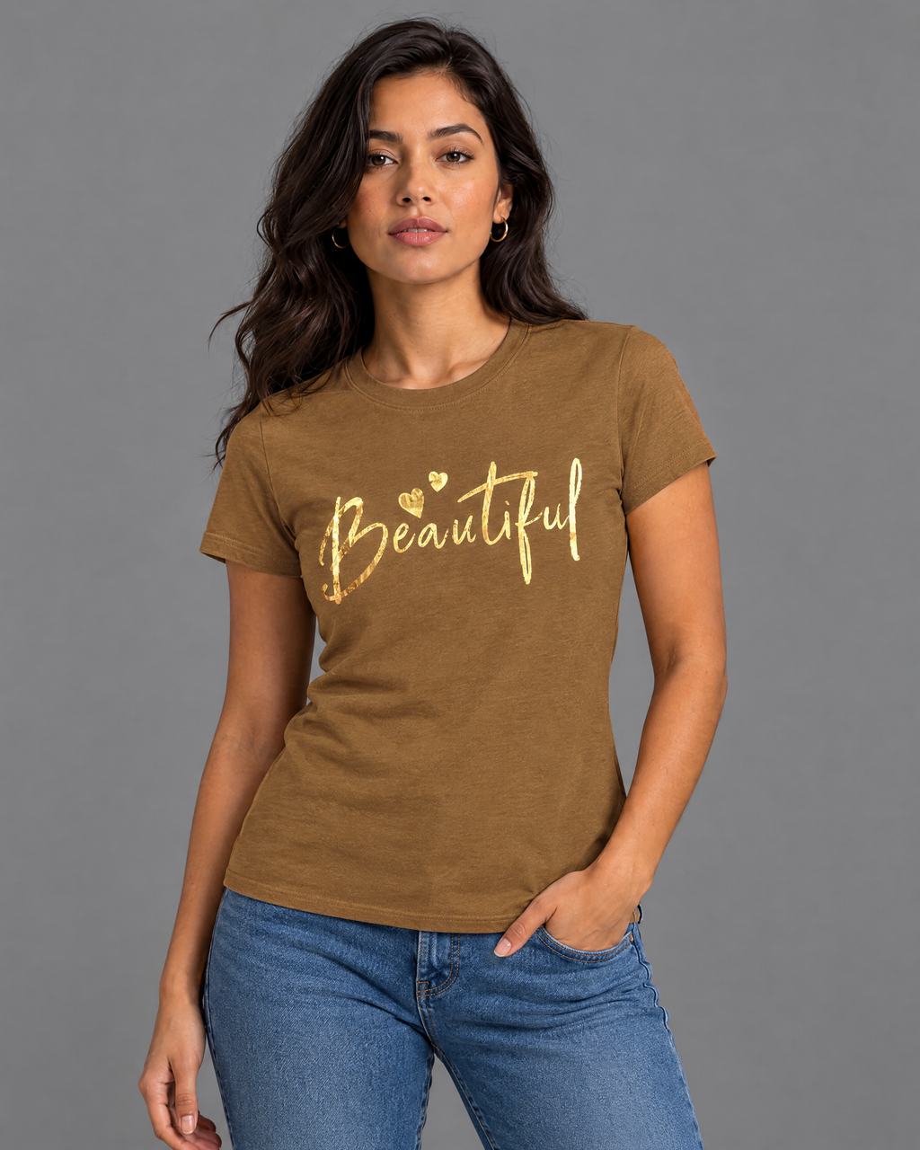 Blusa Guess café con diseño para mujer — modelo 2