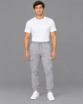 Pants Polo gris con logo bordado para hombre