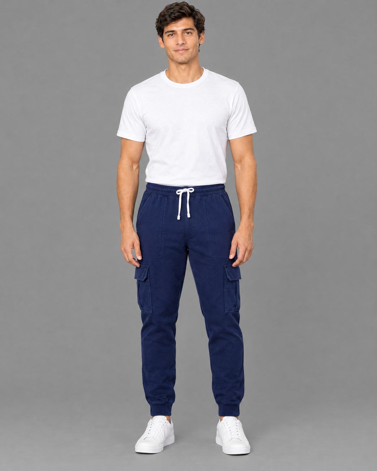 Pants Polo azules con logo bordado para hombre
