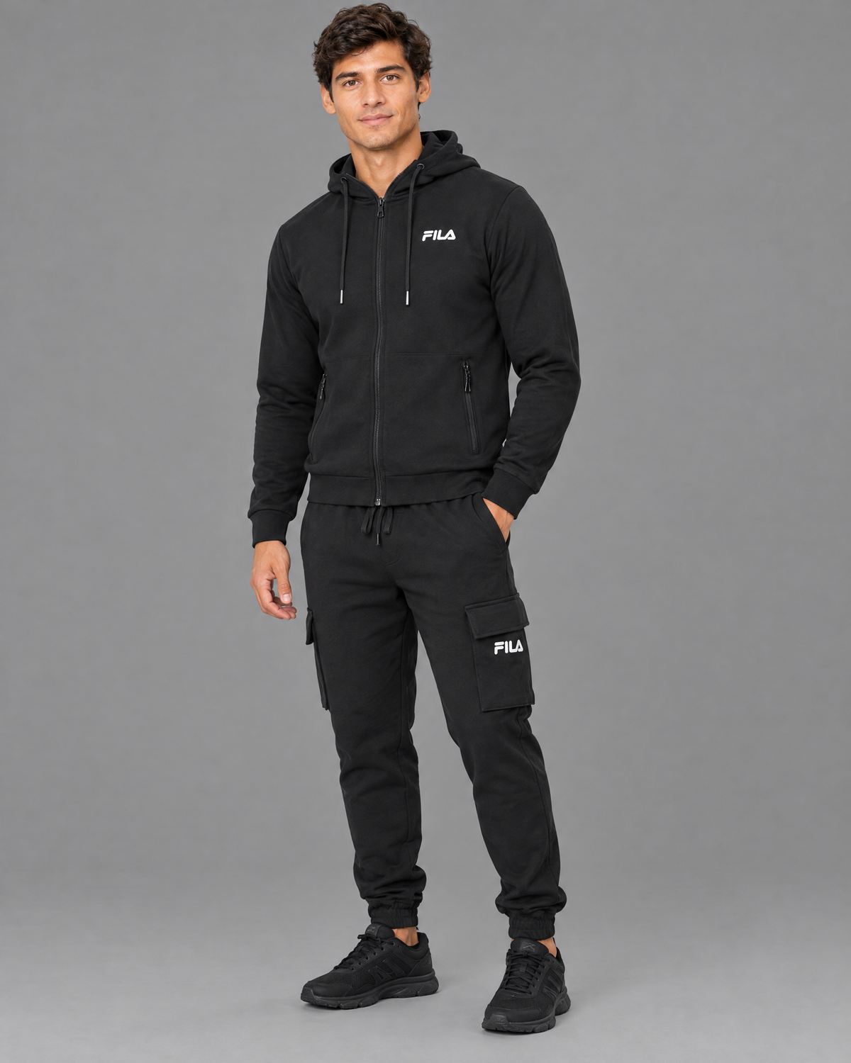 Conjunto deportivo Fila negro para hombre