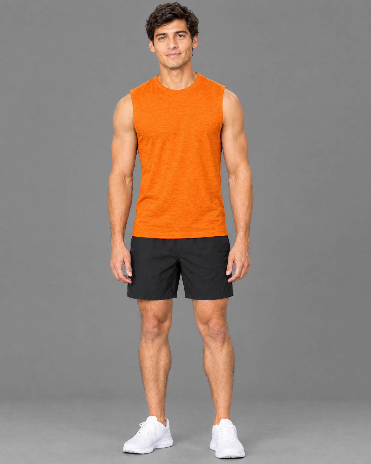 Playera deportiva Nike anaranjada para hombre